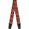 buckle-down tracolla per chitarra 34-60 United Kingdom Flags Distressed Painting