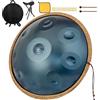 HAND-PAN 440 Hz Handpan Drum 9 Toni 22 Pollici Handpan Instrument Re Minore Handpan Music Drum Percussione Armonica con Risonanza Confortevole Ideale per Principianti Hand Pan Sound Healing Meditazione