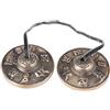 MUNEFE Piatti Tibetani Tingsha, Campanelli in Ottone Sanscrito Per Meditazione, Campanelli Per Dita in Ottone Per Musical Buddista