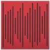 keyhelm s.r.l. Keyhelm - Pannello Fonoassorbente in Pioppo Sagomato e Poliuretano per Medio Alte Frequenze | Pannello per Correzione Acustica, 50x50x6cm, Densità 25 kg/m³ | Made in Italy (RAL 3000 Rosso fuoco)