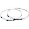 Leeadwaey 1 paio di anelli per rullante per strumento a percussione da 14 pollici a 8 fori, 1,5 mm, 14 8 fori