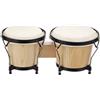 Generic Bongo Drum - Struttura in legno, fatto a mano, dimensioni compatte, tamburi a percussione da 15,2 cm e 17,8 cm con teste in pelle di pecora per un suono chiaro, strumento musicale facile da suonare