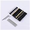 alljita 1 set (6/7/8 corde) in acciaio inox Headless Guitar Bridge/ponte singolo per chitarra elettrica (nero 7 pezzi/2)