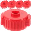 Theaque 5 dadi di bloccaggio per piatti a sgancio rapido, 8 mm, in plastica nera, per percussioni e batteria jazz, accessori (rosso)