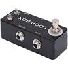 Shanrya Pedale Effetto Loop, Pedali Di Selezione Del Percorso Switcher In Metallo Unlimited Overdub Recording Guitar Loop Effect Pedal Looper per Strumento Musicale, La Regolazione