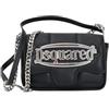 DSQUARED2 Borsa a spalla nera da donna con maxi logo UNI