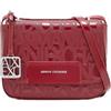 Armani Exchange Borsa tracolla vernice bordeaux