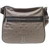 Before by Luigi Benetton Borsa Donna LANCETTI Sacca Tracolla in Ecopelle Stampata riporti in Vernice Tracolla in Tessuto Personalizzata Regolabile Dimensioni: 34 X 28 X 11 cm. ART. LB23W-100-2 LINEA HAYA (FANGO)