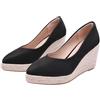 MBACODAI Décolleté da donna Sandali con zeppa Sandali con plateau Scarpe con tacco Espadrillas Tacco alto Tacco spesso Fondo spesso Taglia grande (Color : nero, Size : 38 EU)