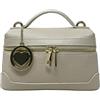 Chicca Borse Borsetta Beauty Donna in Pelle Clutch Borsa con Tracolla (Cuoio)