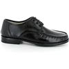 LE COMODONE Mocassino stringato in pelle nera N. 42