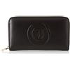Trussardi Jeans Faith Zip 3pocket Lg Smooth Ec Portafoglio, Donna, Nero (Black)