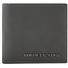 Armani Exchange Uomo Tulum Bi-Fold Wallet, grigio, grigio., taglia unica