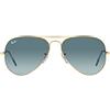 Ray-Ban Occhiali da sole unisex RB3025 AVIATOR LARGE METAL 001/3M colore oro blu vetro misura 58 mm, oro blu