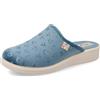 Fly Flot Ciabatta Donna Invernale in Tessuto con Cuoricini, Sottopiede Antishock, Sandali, Avio, 39 EU