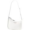 Gaelle Paris Borsa a Spalla Mini Hobo, Bianco, 20 x 16 x 6 cm, con Tracolla e Logo Catena