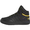 adidas Hoops Mid 3.0 Shoes Kids, Scarpe, Core Black/Core Black/preloved Yellow, 30.5 EU