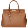 Chicca Borse Borsa top handle donna borsa a mano in pelle dollaro borsa media italiana - Senape