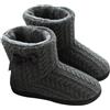 LIFKOME Stivaletti Pantofole Donna Invernali Grigio 37 38, Suola Antiscivolo | Calzature da Casa per Donna, Maglia e Gomma, 1 Paio, Stile alla Moda