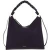 Coccinelle Pelle borsa a tracolla Boheme Grana Double Shoulder Bag Prune/Ribes viola scuro