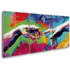 Giallobus - Quadri Grande Formato XXL - Pop Art - Mani della creazione - Tela Canvas - 218x100cm | 3pcs. x 70x100cm - Pronto da Appendere - Quadri Moderni per la casa