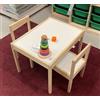 IKEA LÄTT - Tavolo per bambini con 2 sedie, colore: bianco/pino