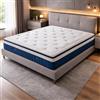 Ginflex Materasso Matrimoniale Memory 3 Strati 7 Zone Differenziate 180x200 H30 Tessuto Cool Rinfrescante + 2 CUSCINI OMAGGIO | Antiacaro - Anallergico | 100% Made in Italy (Altezza: 30cm, 180x200)