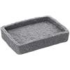 Inbagno Portasapone D' Appoggio Effetto Pietra, in Resina, 11,9 x 8,2 x H 2,3 cm, Grigio