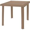 DIMAPLAST Resina:Tavolo Quadro Figaro Tortora cm. 80x80xh72