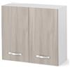 Linea Azzurra Pensile Cucina Sospeso 80 con 2 Ante e 2 Ripiani Mobile in Legno Made in Italy H72xL80xP32 cm cm Facile da Montare (Olmo)