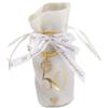 Generico 12 Sacchetti portaconfetti Porta Confetti | Vari Colori | con Portachiavi Abbinato per bomboniera bomboniere utili Fai da Te (Nozze d'oro 7x13 cm)