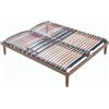 EVERGREENWEB MATERASSI & BEDS Evergreenweb - Rete Matrimoniale 170x195 a Doghe Basculanti in Legno Faggio Ortopedica con Ammortizzatori Regolatori di Rigidità Rinforzata + 4 Piedi Smontabili per Tutti Letti e Materassi - Offerta