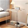 ZJGFCB Comodino In Acrilico Trasparente Per Camera Da Letto, Comodino Moderno Tavolino A Forma Di U, Mobili Multiuso Da Utilizzare Come Sgabello, Tavolino In Salotti E Uffici(Size:31x20x22cm(12x8x9inch))