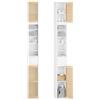 SoBuy Mobile Bagno Colonna Bagno Alto Stretto 6 Ripiani Bambù 20x20x180cm | Armadietto Salvaspazio con Ante in Bambù e Ripiani Regolabili per Piccoli Spazi, Bianco, BZR34-BW
