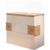 Vicco Mobile sottolavabo per bagno Eden, Bianco lucido, 70 x 64.5 cm con 2 cassetti, per montaggio a parete con suddivisione interna variabile