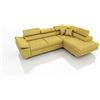 Robin Inspire Saturn Premium Kingston Divano ad angolo con funzione di letto con cassetto per la biancheria e cuscini e Poggiatesta regolabili angolo a destra giallo 272 x 200 x 73/90