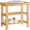 SoBuy® Portascarpe, scarpiera da ingresso, bambù,Anti-scivolo,FSR02-K-N, IT