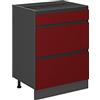 Vicco Mobiletto base per cucina R-Line, Rosso, 60 cm