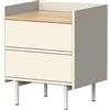 Vicco Comodino camera da letto Velina, Crema, 48 x 58 cm