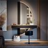 Vicco Tavolo da toilette Melisa, Nero, 120 cm con illuminazione e sgabello, Altezza regolabile, perfetta per adattarsi alle esigenze individuali