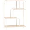 5 five simply smart 5Five - Tavolino consolle CURVY beige in metallo e MDF - 76x27x101 cm - Unità di contenimento funzionale per soggiorno, corridoio, sala da pranzo, mobile pratico