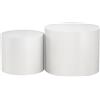 Vicco Set di tavolini da caffè Giva, Bianco, 48 x 48 cm, adatti come tavolini da salotto e per aree lounge