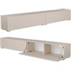 PLATAN ROOM Armadietto per TV 105/140/160/210/280, bianco da appendere o in piedi lucido (champagne, 210 x 30 x 32)