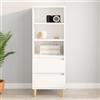 JHQHSM Mobile da Cucina Mobile salotto Mobile contenitore Mobiletto multiuso Credenza Bianco 40x36x110 cm in Legno Multistrato Adatto per il soggiorno la sala da pranzo il corridoio e l'ufficio