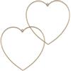 matches21 HOME & HOBBY Cuori in metallo, set da 2 pezzi, da appendere, Ø 40 cm, oro come cuori, per fai da te, decorazione a forma di cuore