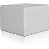 Deshome Pouf poggiapiedi 63x63x44 cm stoffa Idrorepellente: Pouf design moderno per divano soggiorno camera da letto, Puff poggiapiedi, Pouffe salotto Minerva (Grigio)