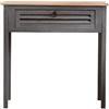 Rebecca Mobili Consolle Ingresso, Tavolo scrivania Vintage con 1 cassetto, Legno Blu Grigio, per Arredamento entrata Camera casa - Misure: 75 x 75 x 30,5 cm (HxLxP) - Art. RE4557