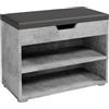 Vicco Panca scarpiera da ingresso Rolfe, Calcestruzzo, 60 x 45 cm