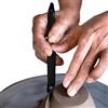 Generico Pottery Trimming Tools, Mud Sculpting Carving Set, 20.1/7.9/1.4 Inches, Clay Tool, Double Ended Precision Blades, Ergonomic Wood Handles for Arts Crafts Sculpture Work, Black