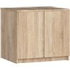 AKORD | Estensione dell'armadio | Aumenta la capacità dell'armadio | Armadio 2 Ripiani e 2 Ante | Robusto | Facile da montare | 51 x 90 x 55 cm | Rovere di Sonoma